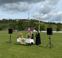 Beide evangelische Seelsorger Lektorin Ursula Köster (Gräfenthal) und Pfarrer Martin Fleischmann (Ludwigsstadt)
